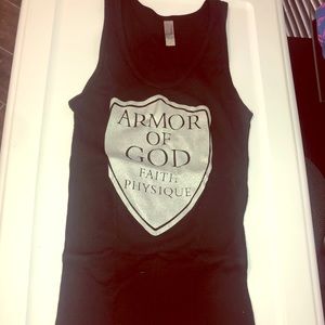 Faith Physique tank top w/scripture in the back